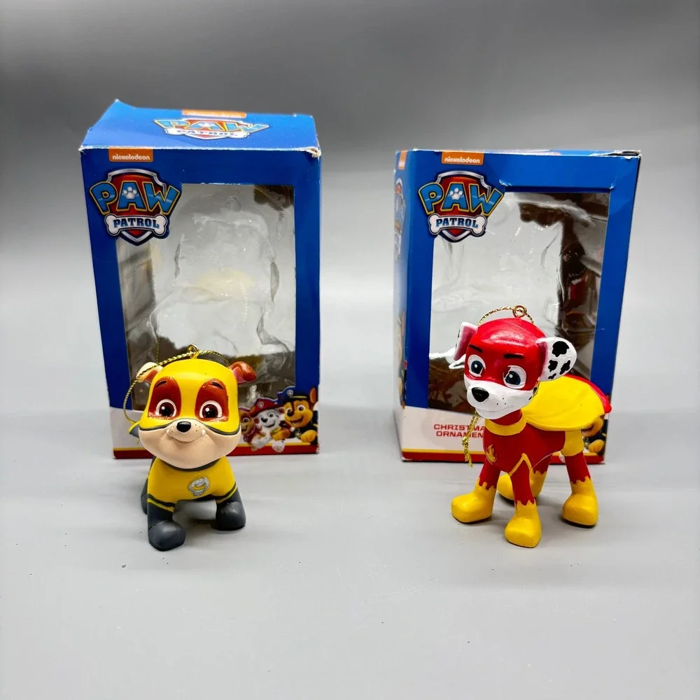 Paw Patrol Christmas Ornament Set 2 Marshall‎ Rubble Kurt Adler Box 2019